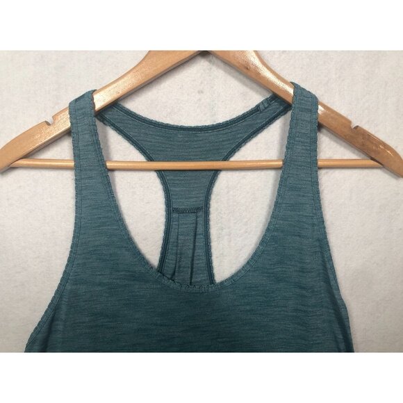 Lululemon 105 F Singlet Tank Top Heathered Desert Teal Green Women's Size 6 - Picture 5 of 7